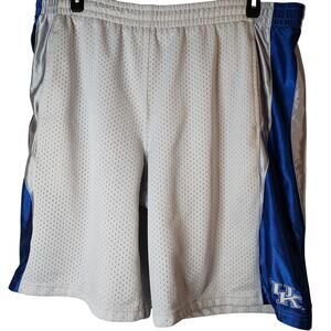 Vintage UK Basketball Shorts Mens XL Kentucky Retro Wildcats Mesh White & Blue